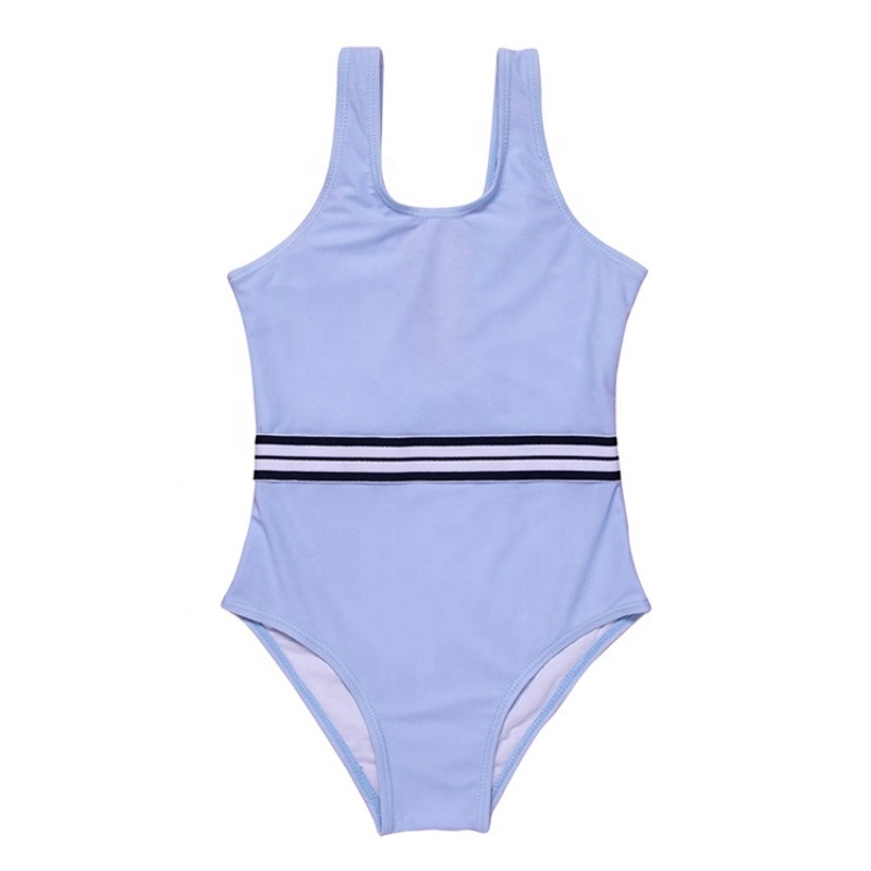 New solid grey swimsuit kids trendy beach wears dress one piece bikini