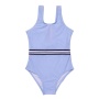 New solid grey swimsuit kids trendy beach wears dress one piece bikini