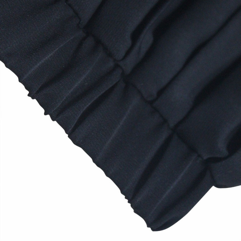Factory price elasticized waist lightweight pure color long spring kids pleated skirt