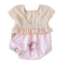 Boutique cute cotton floral baby romper ruffle onesie infant girl rompers