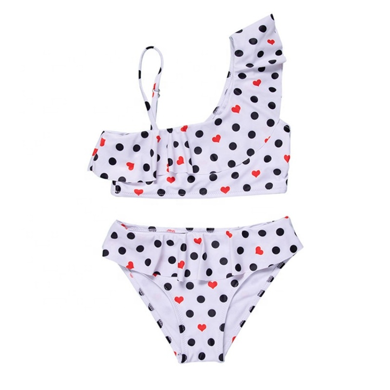 Newly premium two piece swimsuit floral swimwear black bikini
