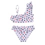Newly premium two piece swimsuit floral swimwear black bikini