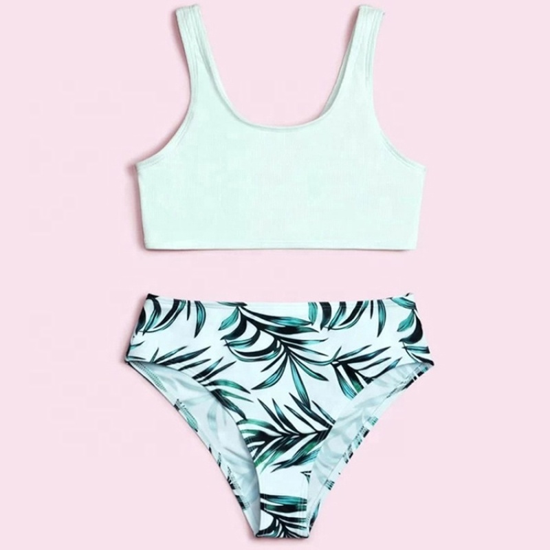 Wholesal red design high waist breathable pastel swimsuit swimwear