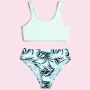 Wholesal red design high waist breathable pastel swimsuit swimwear