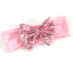 Wholesale hair accessories manufacturers china,sequin flower elastic head band,baby hair accessories