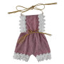 Summer newborn plain ruffle baby girl jumpsuit clothes baby ruffle jumpsuit