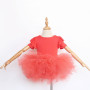 Wholesale Girls Casual Short Sleeves Ballet Tulle Tutu Dancing Skirts