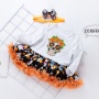 Halloween long sleeve cartoon printed fancy pettiskirt   shirt dress