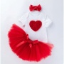 Wholesale Baby Girl Birthday Romper With Tulle Tutu Skirts And Headband 