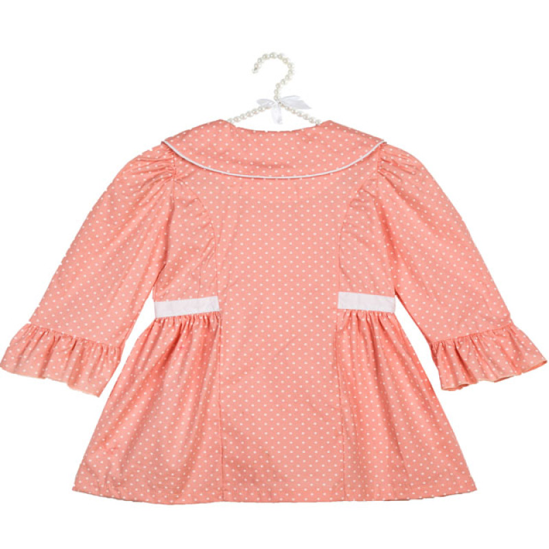 Wholesale China Online Selling Baby Girls Three Quarter Sleeve Top Girls Comfortable Polka Dot Shirts Red Classic Shirt Blouse