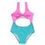 New solid grey swimsuit kids trendy beach wears dress one piece bikini
