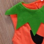 New arrival halloween cute sleeveless cartoon pumpkin baby top