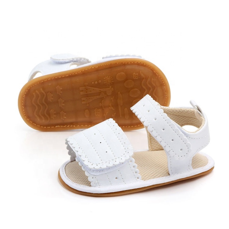 Greatsale pink white new born baby shoes double strap sandals