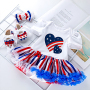 Cute 4th of July summer baby girl bubble romper