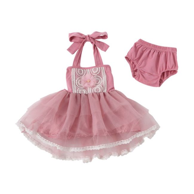 Baby Girls Lace Tutu Party Embroidered Dresses Floral dress Clothes Sets