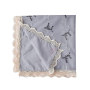 Factory Wholesale Solid Color Print  Laced Soft Cotton Baby Quilt Embroidered  Blanket For Girl