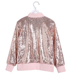 2019 OEM wholesale custom fashion design girl outwear sequin jacket