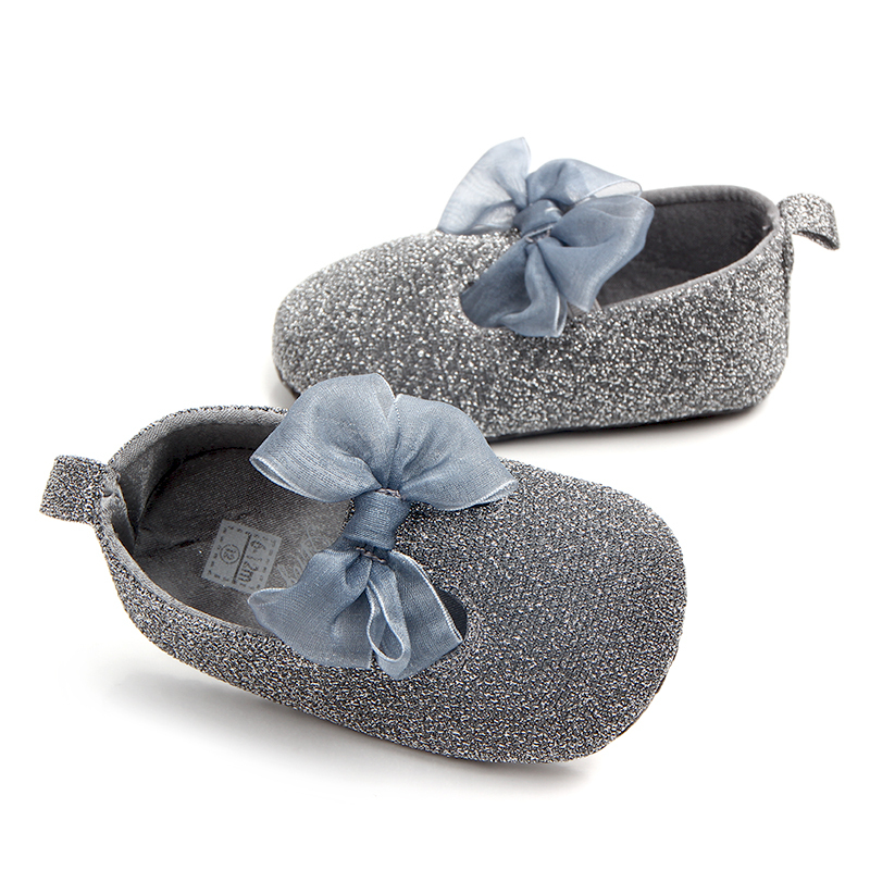 Newborn Baby Moccasin Prewaker Shoes Shiny Princess Toddler Shoes For Girl