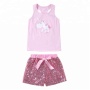 Lovely Little Girl Unicorn Tank Top Set Sequin Shorts Set For Birthday