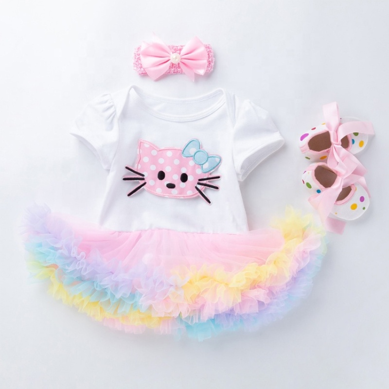 Wholesale High Quality Cotton Girls Toddler Clothing Sets For Birthday Party 