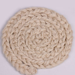 Newborn Photography Props baskets Chunky Soft Thick Knitted Braid Blankets