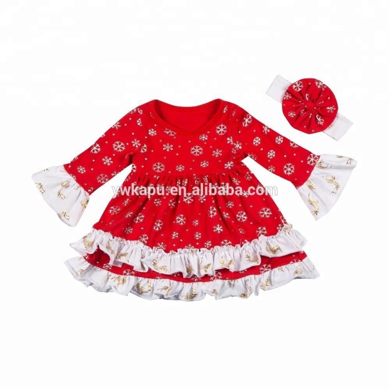 High Quality Baby Autumn Clothes Sets Girls Boutique Dresses Outfits Plain Color Ruffle Style Long Sleeve Tops +Pants
