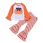 Hot selling fall baby orange clothes pumpkin halloween long pants