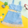 Vendors blue trendy teen bikini swimwear girls beach casual dresses
