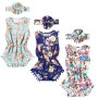 Wholesale  ruffle pompom romper with flower  headband sets fancy baby girl romper outfits