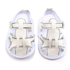 2021 summer fashion white soft sole baby shoes double strap sandals