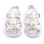 2021 summer fashion white soft sole baby shoes double strap sandals