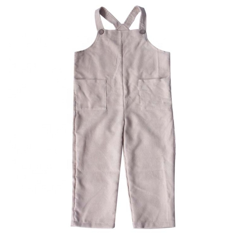 Toddler Baby Boy Bib Overall Corduroy Jumpsuit With Pockets