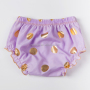 Girl Clothes Soft Baby Bloomer Underwear Wholesale Bloomer Fashion Gold Polka Dot 2018 Newborn Rompers Baby Seaside Bella Romper