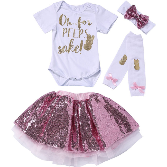 2019 New styles easter day baby outfits Wholesale Chilrden's boutique clothing  rompers sets