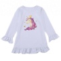 In stock birthday party long sleeve girl top wholesale toddler ruffle girl unicorn shirt