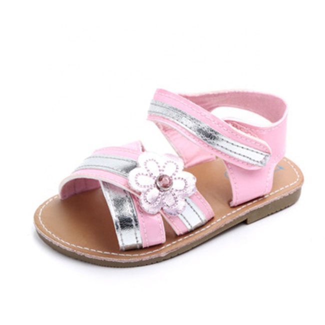 2021 favorable price flat soft sole bling rhinestone flower sandals