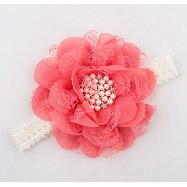 Baby Accessories Elastic Flower Headband for Baby Girls