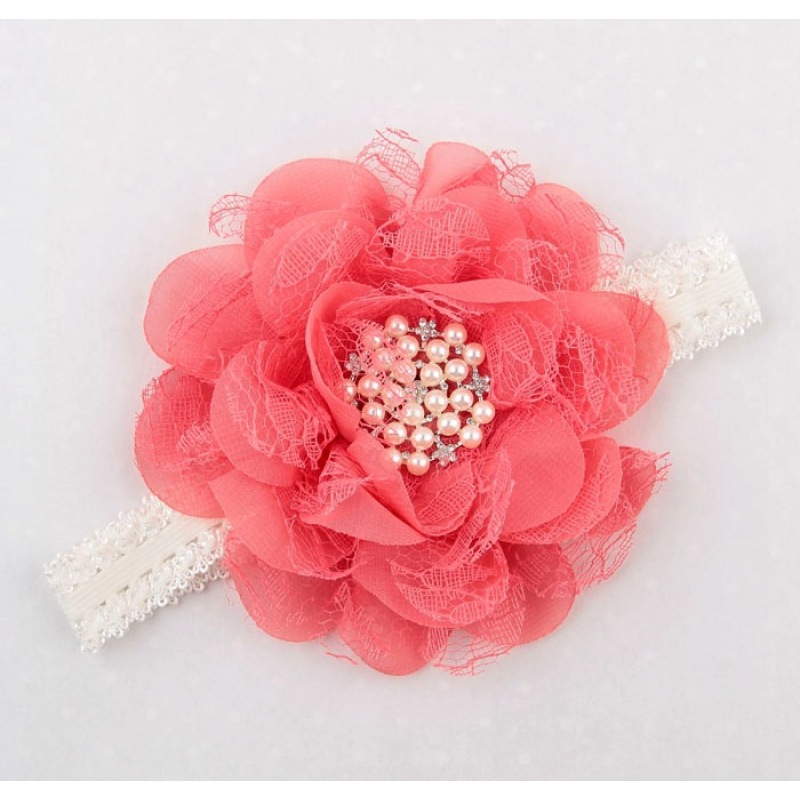 Baby Accessories Elastic Flower Headband for Baby Girls