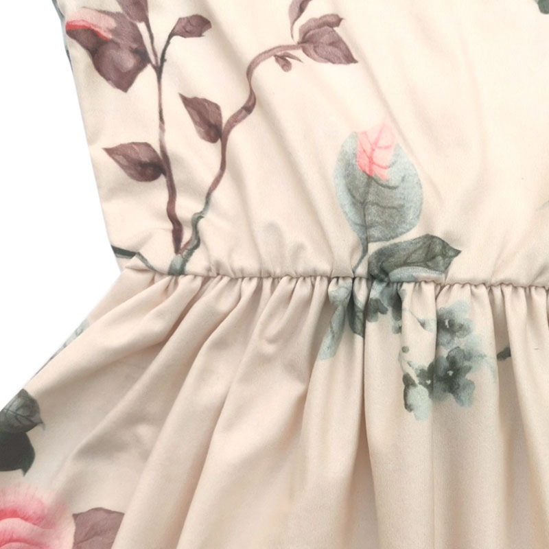 Wholesale Girl Sleeveless Floral Vintage Girl Dress For Daily Wear