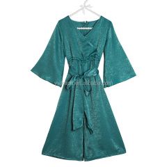 2018 Hot sale long sleeve romper jumpsuit latest design for girl with belt