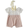 KAPU  pima cotton baby girl rompers short sleeve button flutter romper baby clothes