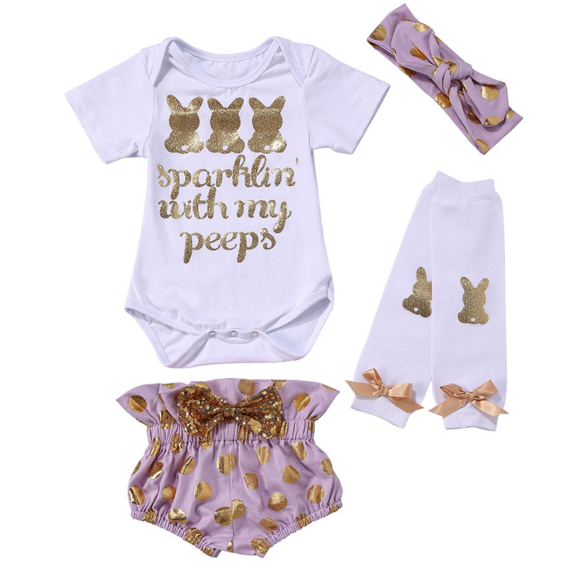 Baby's 1st Easter Onesie Cute Toddler Girls Easter bunny outfit
