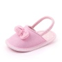 New design customized slide-on solid color bow sandals