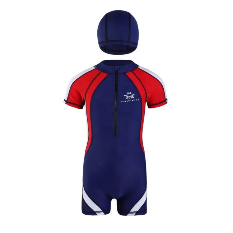 Fashion design high quality swimsuit bucket hat zipper  bodysuit swimwear