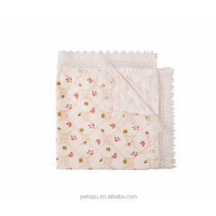 Wholesale Cotton Breathable Milestone Swaddle Picnic Baby Blanket