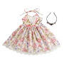 Baby Girl Kids Vintage Flower Tutu Backless Princess Dresses