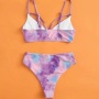 2021 high quality color changing strappy bikini swimwear