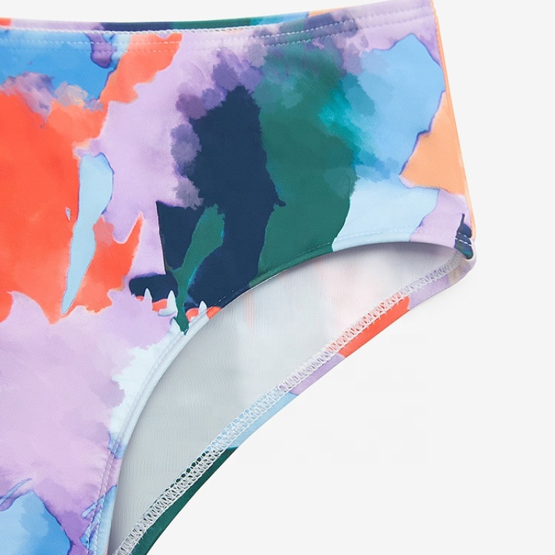 Summer fashionable color changing high waist swimsuit sport style bikini
