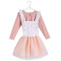 Fashion Design Baby Girls Suspender Skirts And Long Sleeve Outfits Clothing Set