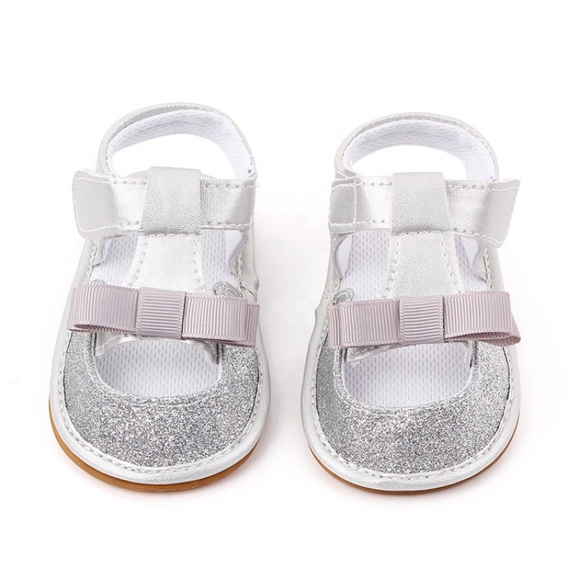 Hot selling new born baby trendy cute shoes glitter sandals